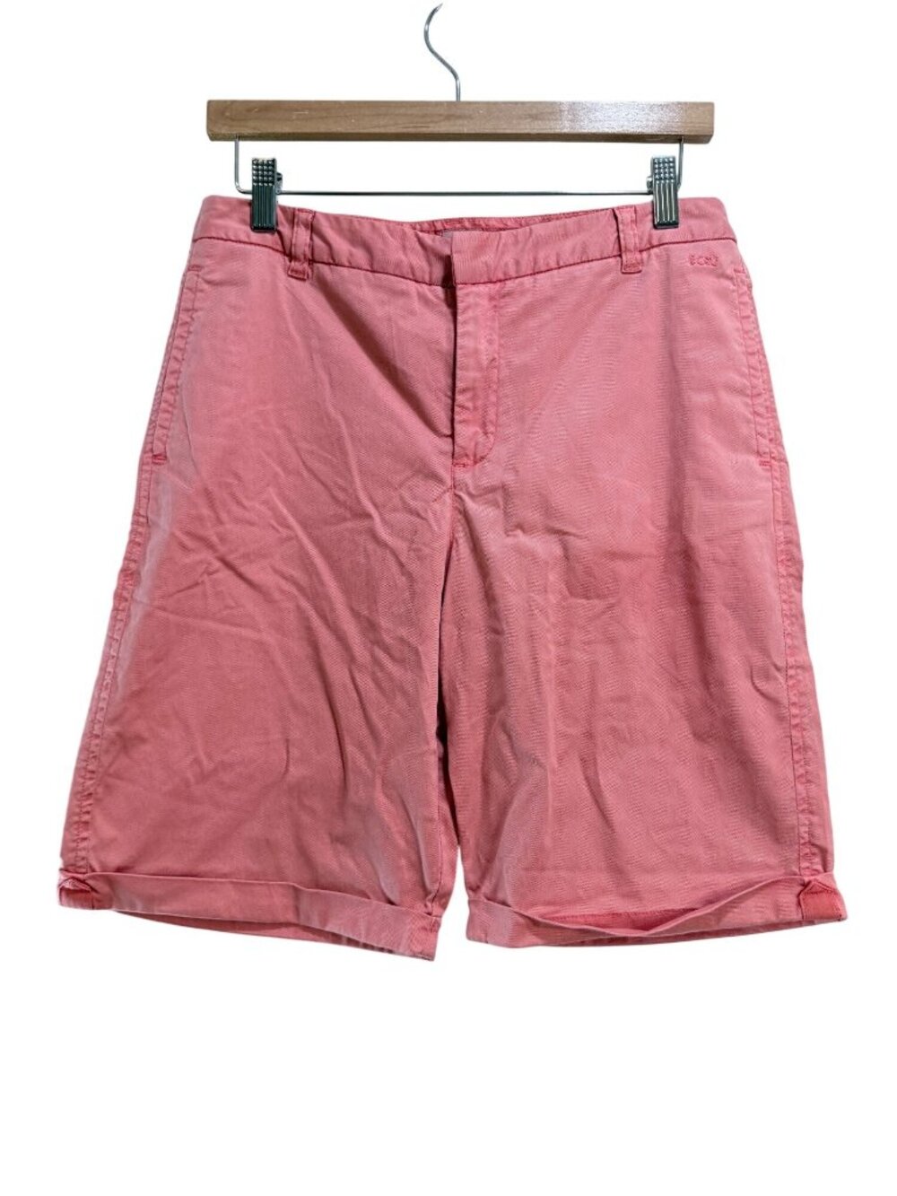 Ecru The Mitchell Project Nash Preppy Coastal Nantucket Red Bermuda Shorts Size